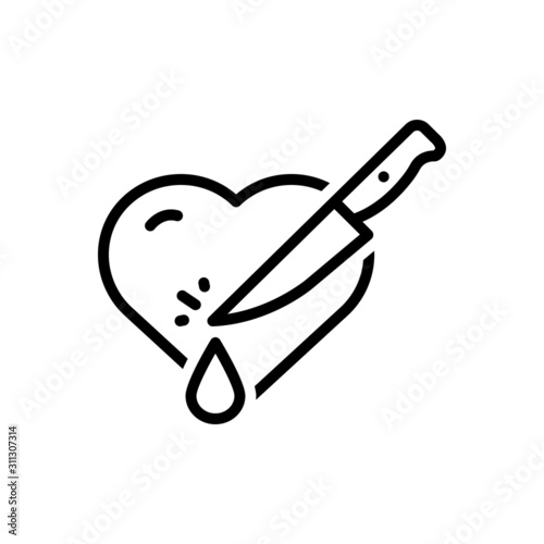Black line icon for encounter 