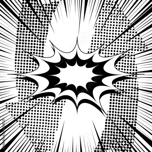 Comic explosive template