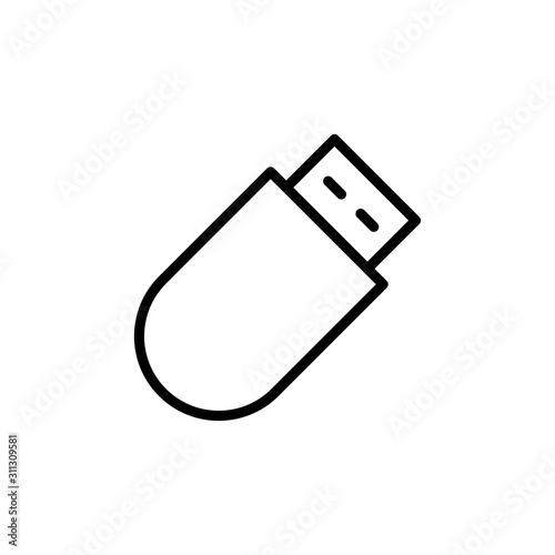 Simple flash drive line icon.