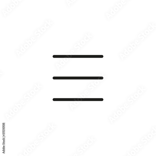 Simple menu line icon.