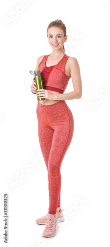 Sporty young woman with bot...