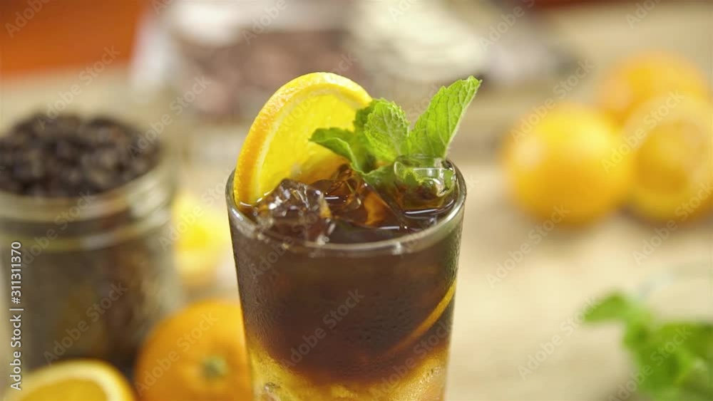Garnish Orange Slices And Leaves - Slide Right To Left Garnish Orange Slices And Leaves - Slide Right To Left