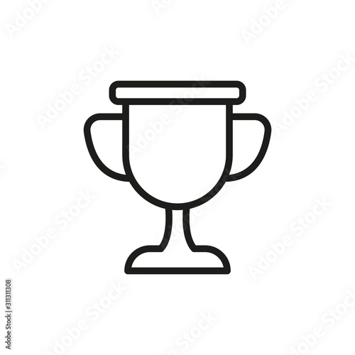 Simple trophy line icon.