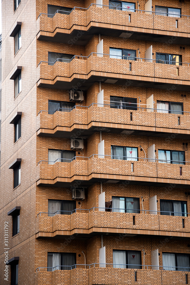 Exterior of residential building in Osaka city