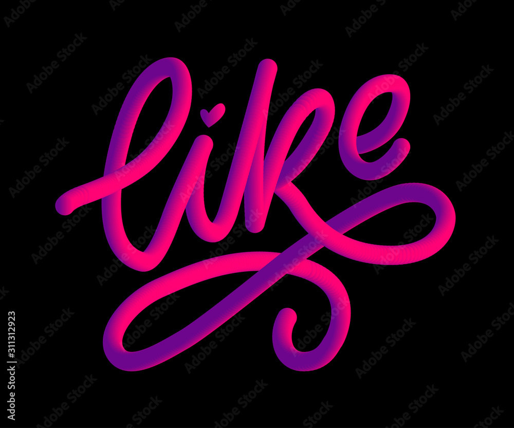 Trendy 3d like letter, great design for any purposes. Hand drawn like letter for decorative design. Love lettering sign. Hand drawn illustration slogan Trendy 3d like letter, great design for any purposes. Hand drawn like letter for decorative design. Love lettering sign. Hand drawn illustration slogan