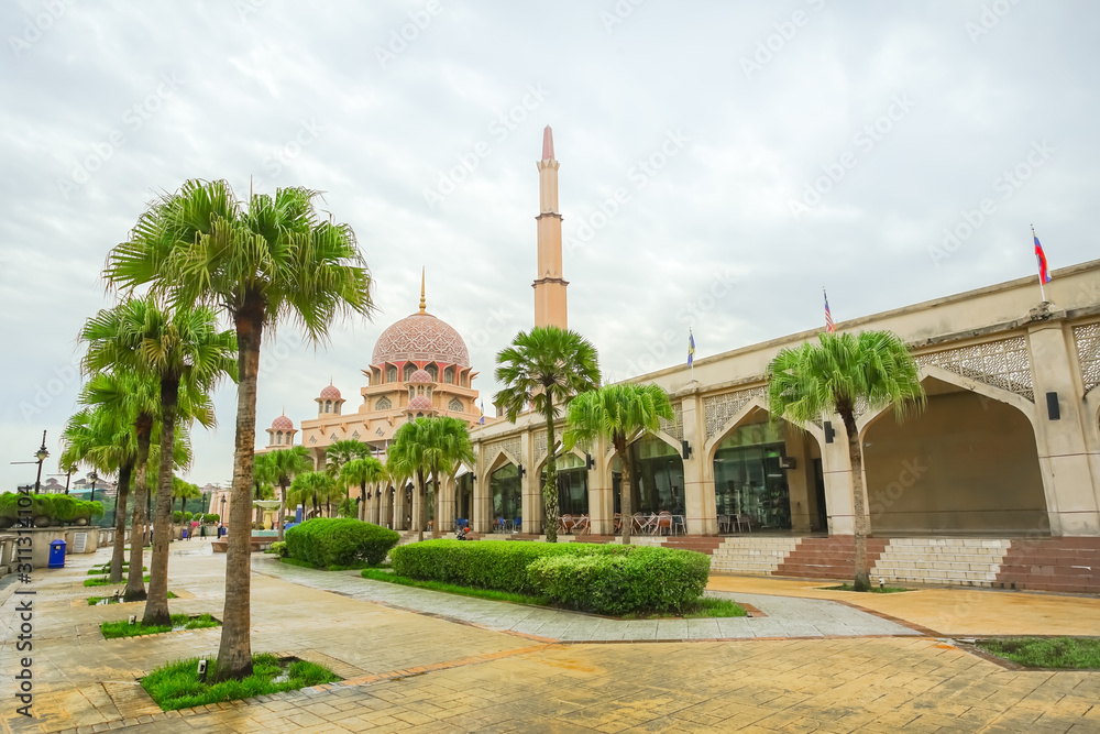 The famous Putra Mosque in Kuala Lumpur, Malaysia.