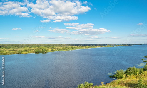 Summer landscape with the Volga river