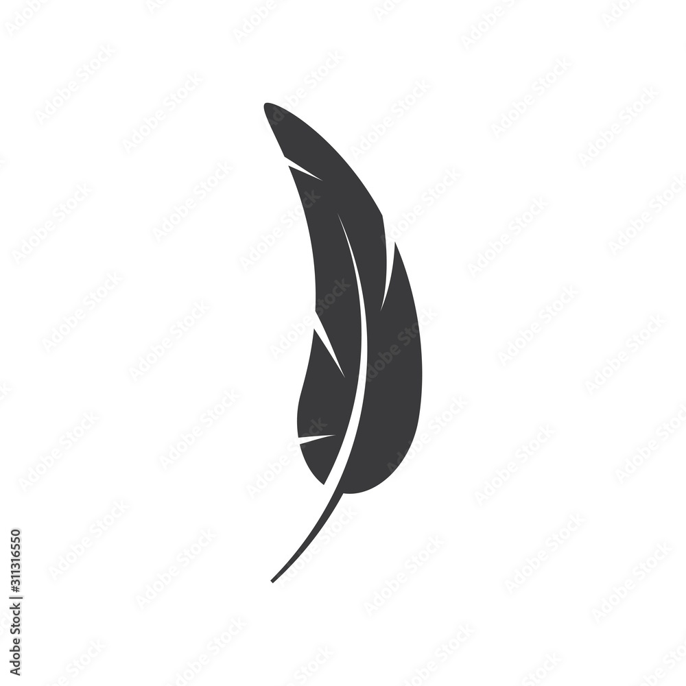 Feathers icon Vector Illustration design Logo
