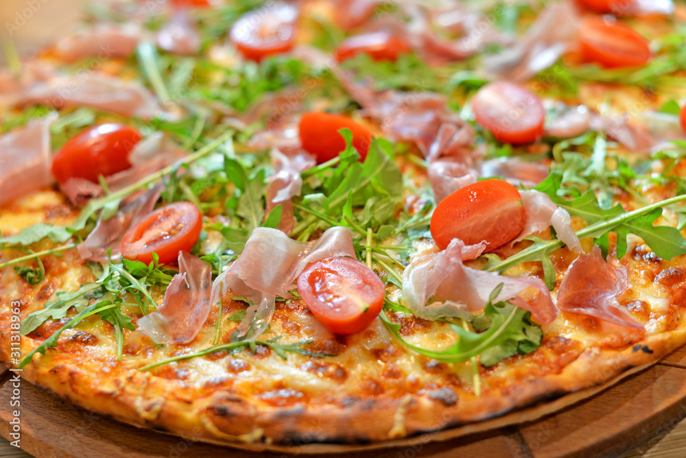 pizza with tomatoes and mozzarella tasty pizza with tomatoes and mozzarella tasty