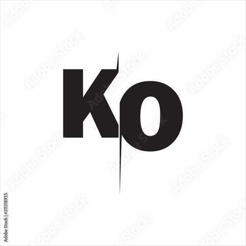 KO Logo Letters white background