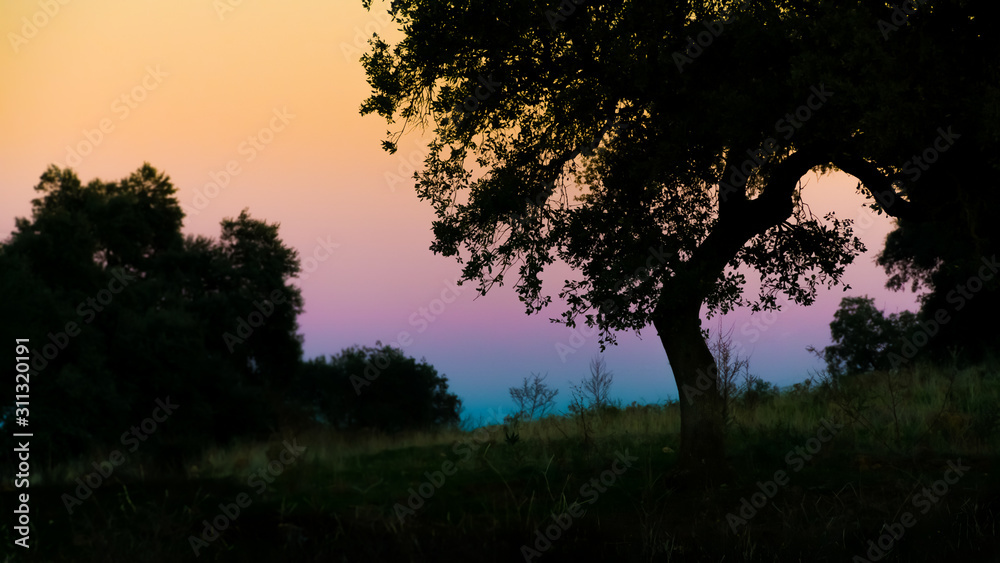 Sunset over the Mountain Range, Andalucia Sunset over the Mountain Range, Andalucia