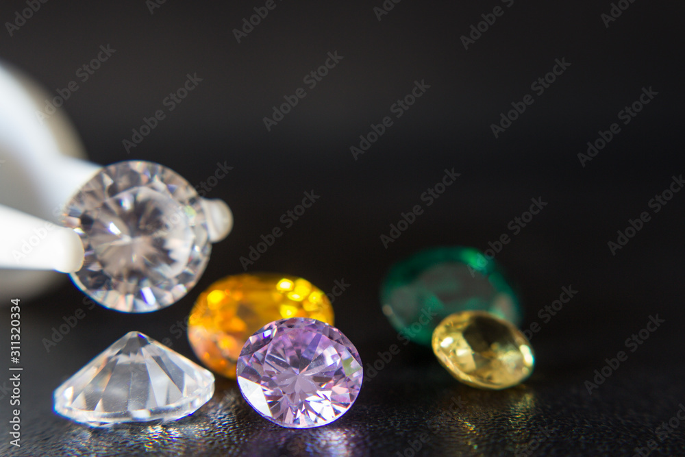 Natural Sapphire gemstone, Jewel or gems on black shine color, Collection of many different natural gemstones amethyst, Natural Sapphire gemstone, Jewel or gems on black shine color, Collection of many different natural gemstones amethyst,