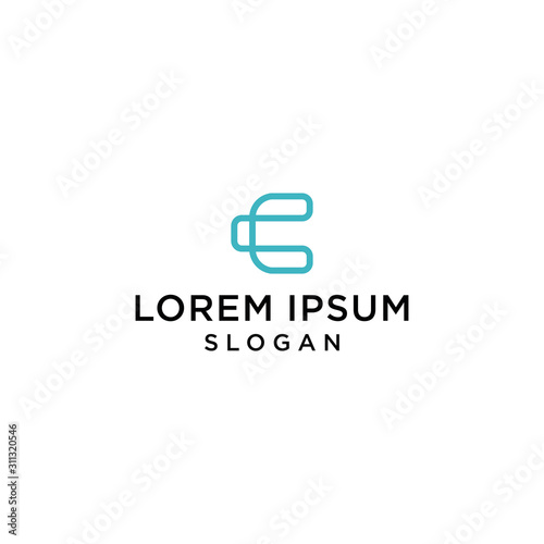 C letter logo simple premium