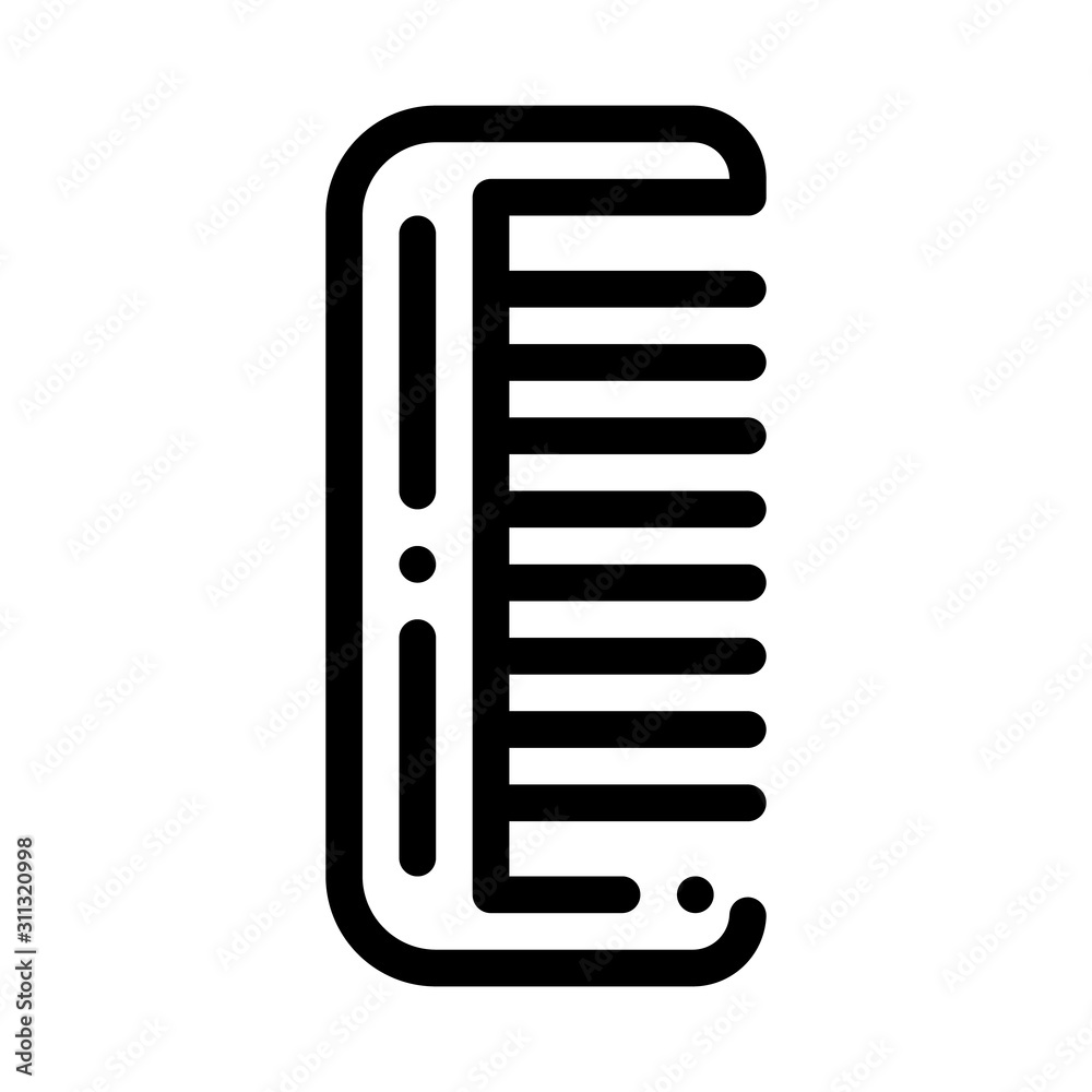Hairbrush Hair Comb Icon Vector. Outline Hairbrush Hair Comb Sign. Isolated Contour Symbol Illustration Hairbrush Hair Comb Icon Vector. Outline Hairbrush Hair Comb Sign. Isolated Contour Symbol Illustration
