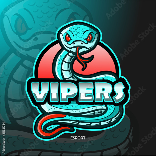 Viper snake esport logo design