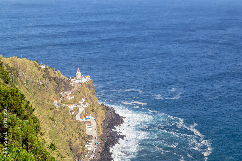 Old lighthouse on the Azores, Portugal