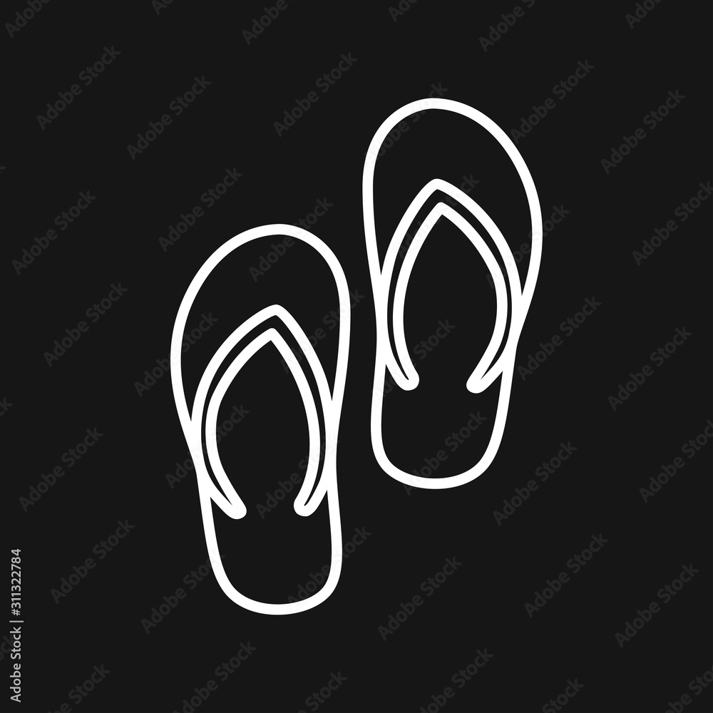 Flip flops icon isolated on background, vector symbol Flip flops icon isolated on background, vector symbol