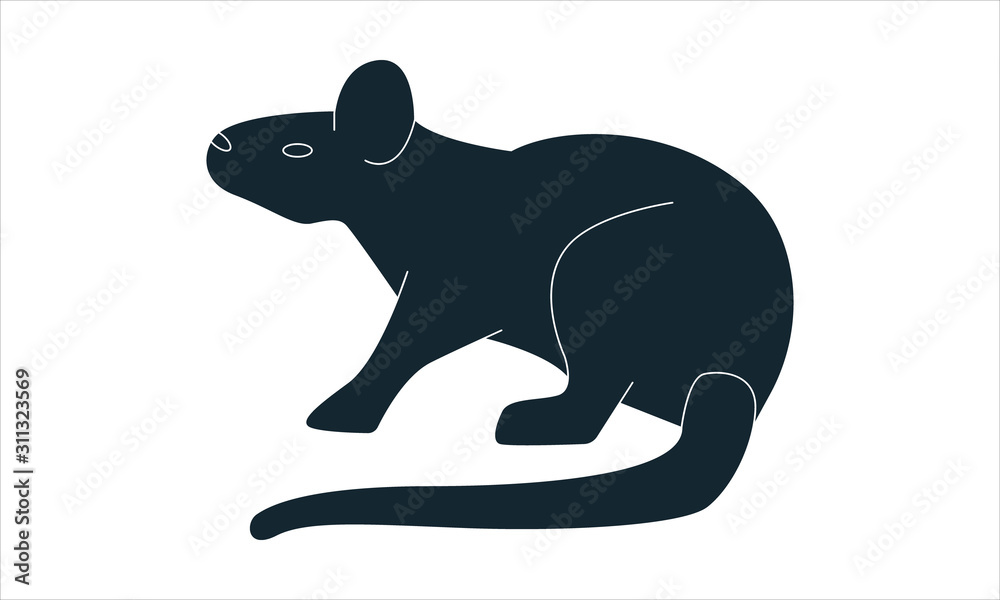Fototapeta premium Cute mouse icon for forest and wildlife designs