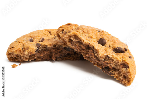 cookies with chocolate drops Isolated © ksena32