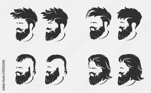 mens hairstyles and haircut with beard