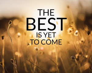 Gordijnen Quotes Inspirerende quote bloemenveld vintage sfeer  © bunditinay