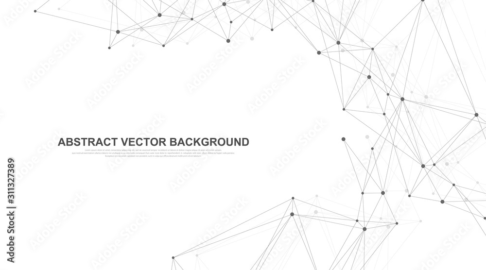 Abstract plexus background with connected lines and dots. Plexus geometric effect. Digital data visualization. Futuristic technology style low-poly element for design. Vector illustration. Abstract plexus background with connected lines and dots. Plexus geometric effect. Digital data visualization. Futuristic technology style low-poly element for design. Vector illustration.