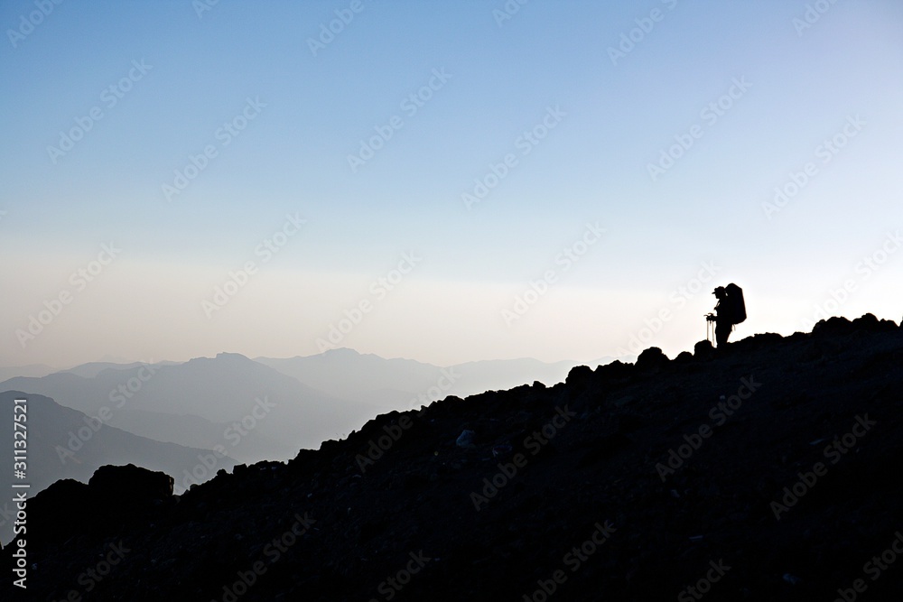 Bergsteiger am Damawand Elburs-Gebirge