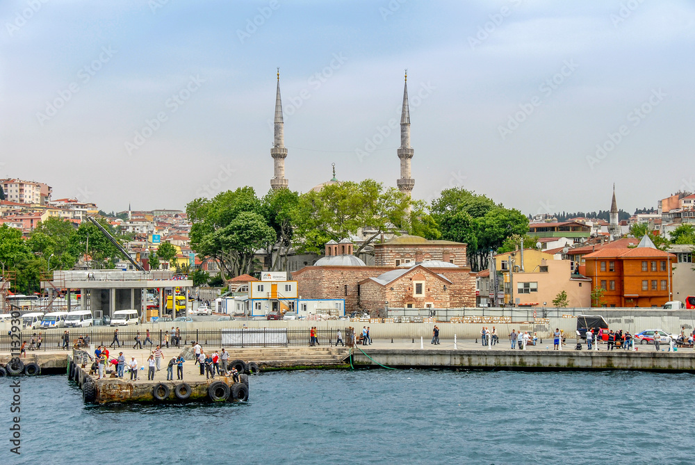 Istanbul, Turkey, 17 May 2013: New Valide Mosque, Uskudar.