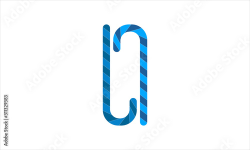 Candy cane symbol icon design vector image