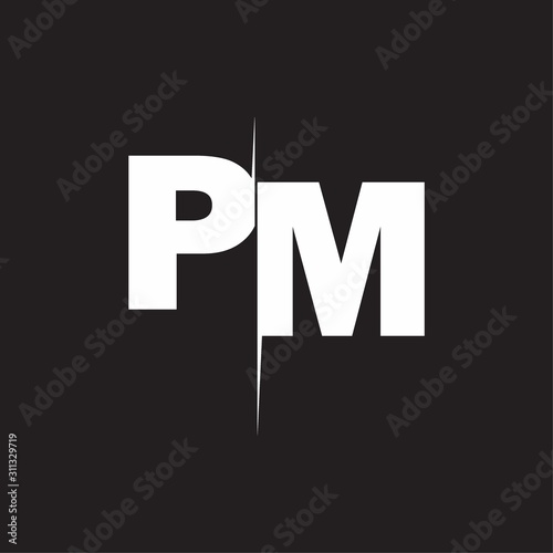 PM Logo Letters black background