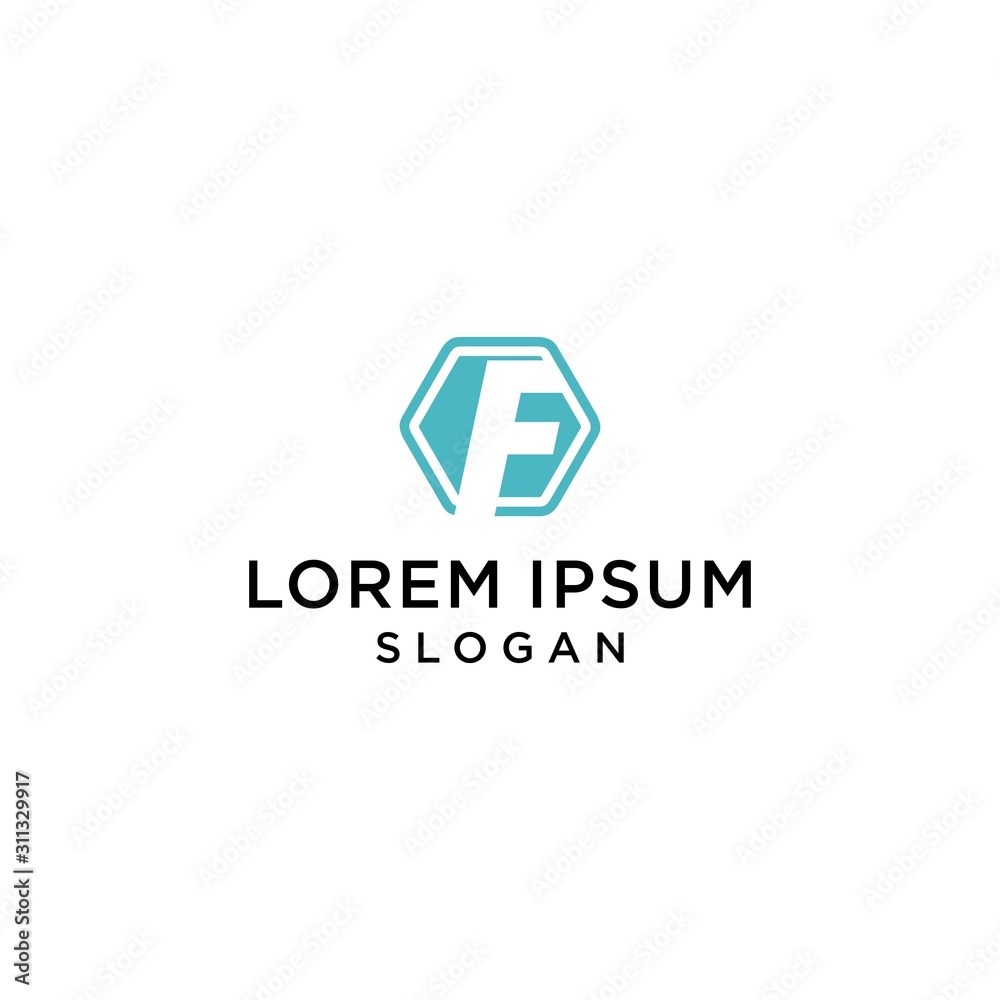 F logo creative simple premium