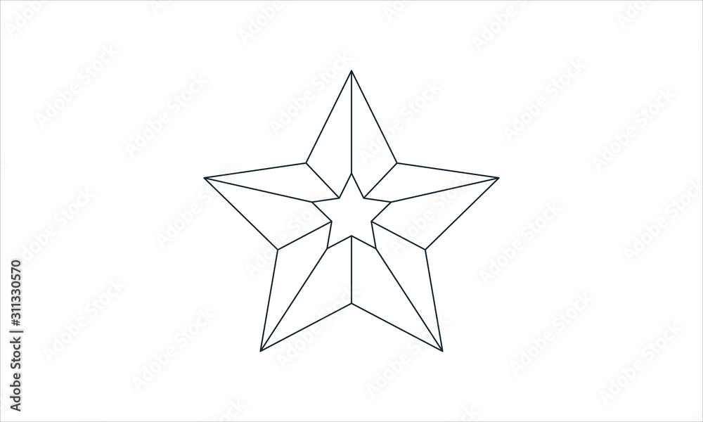 Obraz premium Christmas star icon vector image