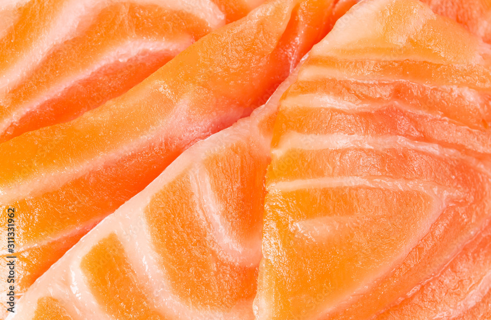 Salmon slices ingredient texture for sushi Salmon macro Salmon slices ingredient texture for sushi Salmon macro
