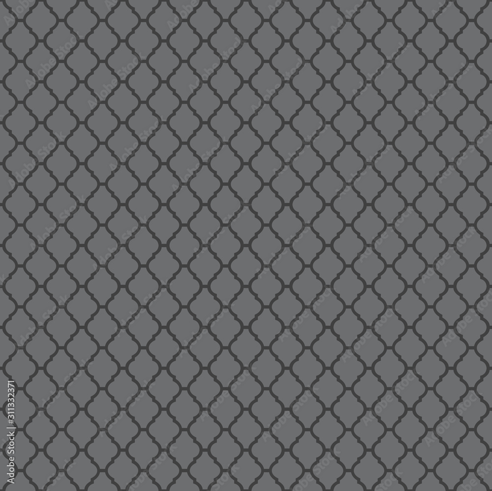 Gray Moroccan motif tile pattern. Decorative geometric design. Gray Moroccan motif tile pattern. Decorative geometric design.