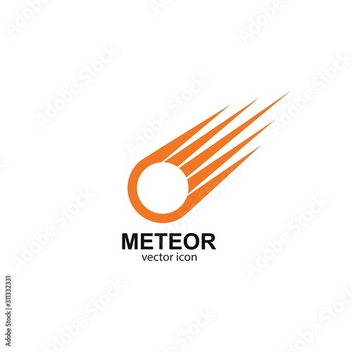 meteor logo vector template design 