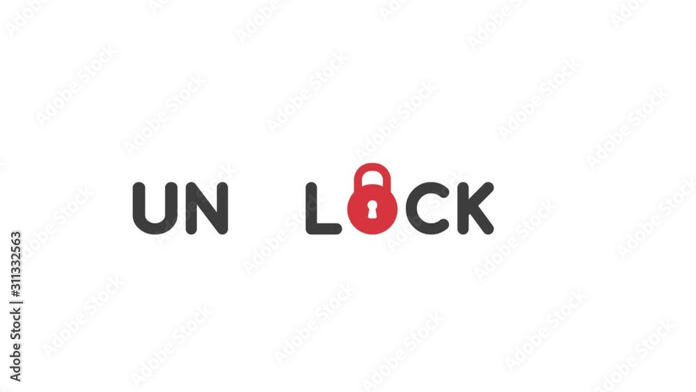 Animation of lock and unlock concept with padlocks, white background. Animation of lock and unlock concept with padlocks, white background.