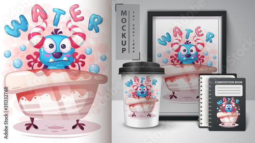 Water monster poster and merchandising
