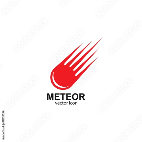 meteor logo vector template design 