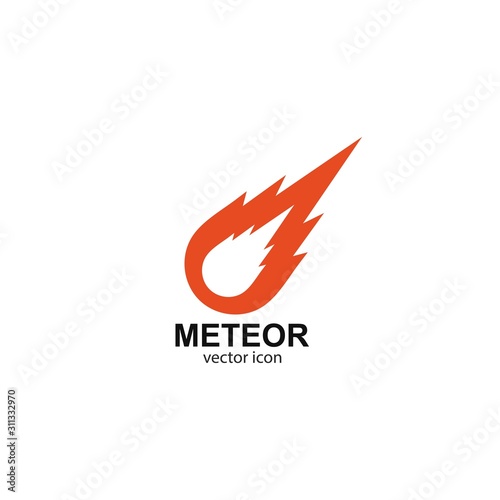 meteor logo vector template design 