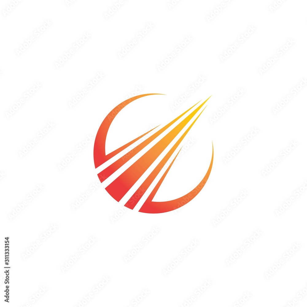 meteor logo vector template design meteor logo vector template design