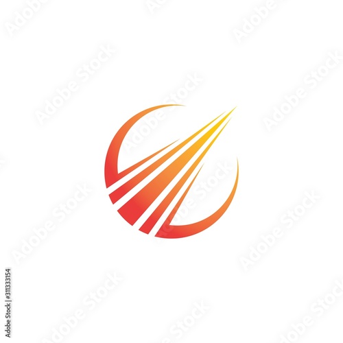 meteor logo vector template design 