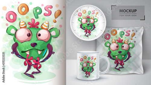 Halloween monster poster and merchandising