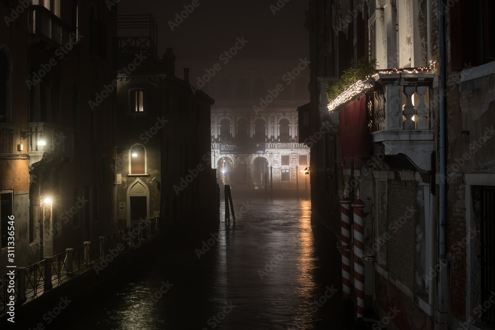 Venice with fog, Italy