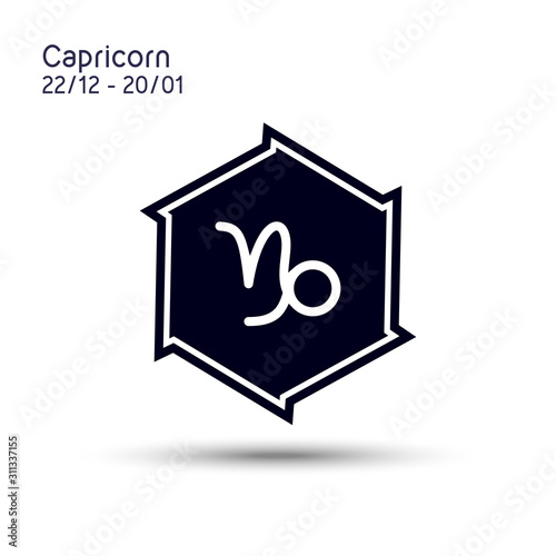 Abstract image of the zodiac symbol Capricorn