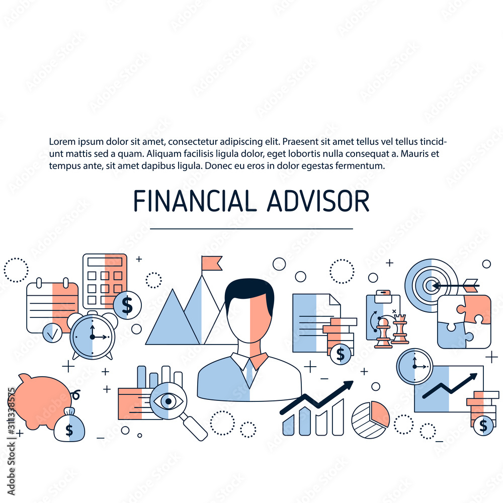 Financial advisor vector background Financial advisor vector background