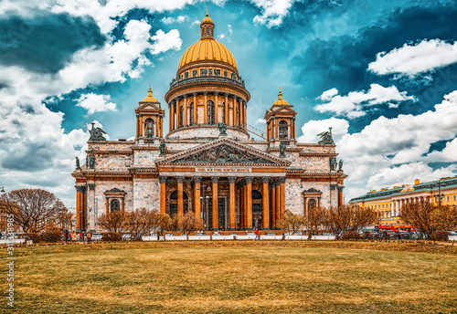 Saint Isaac's Cathedral- greatest architectural creation. Saint Petersburg. Russia. photo