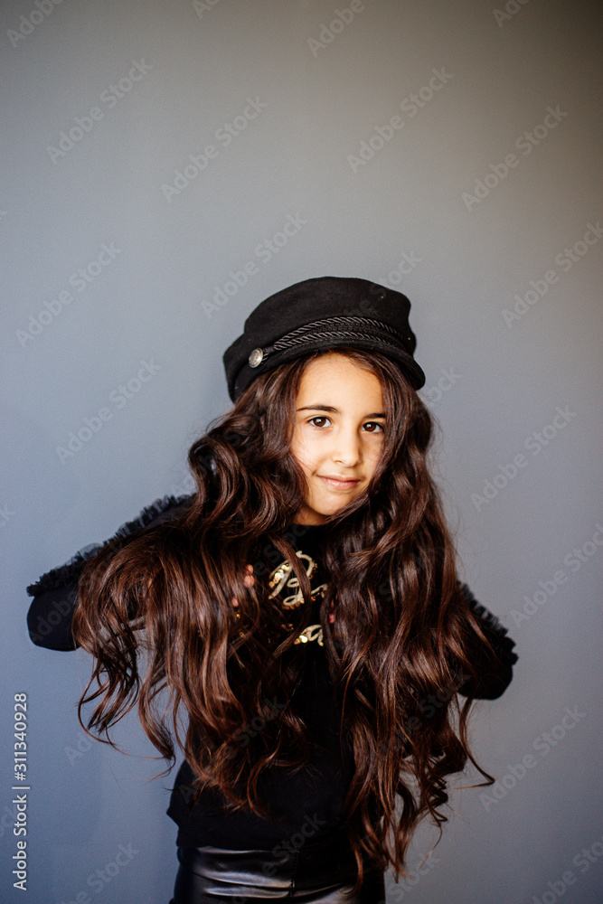 Little fashion girl model posing. Little fashion girl model posing.