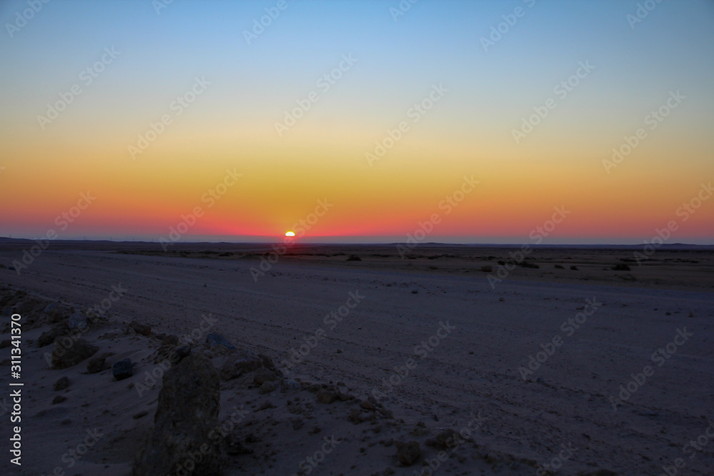 ナミビアの夕日