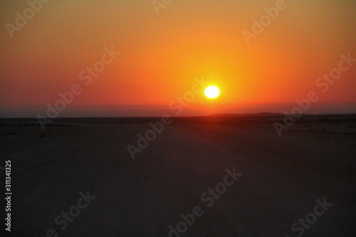 ナミビアの夕日