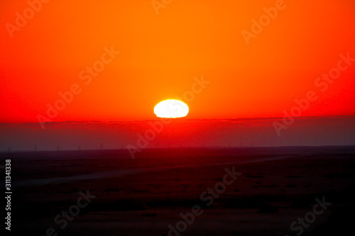ナミビアの夕日